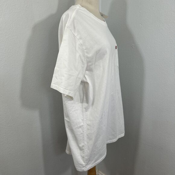 Levis Shirt Mens Large White Crew‎ Relaxed Preppy Minimalist - Picture 4 of 7